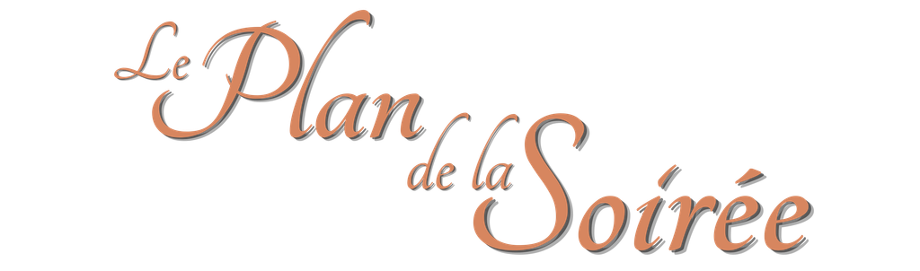 Le plan de la soirée
